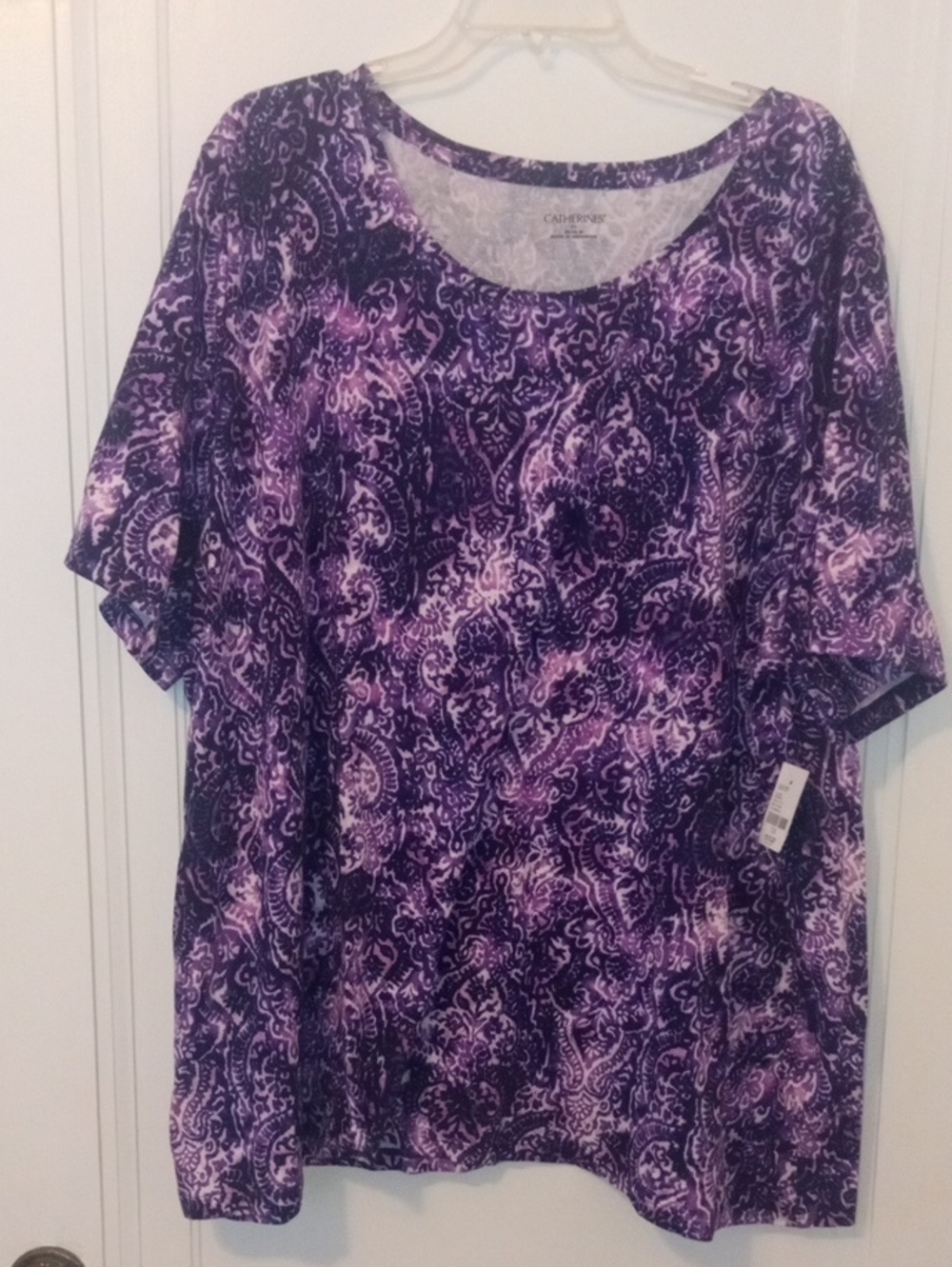 Nwt Purple Paisley Women's Top 3x
